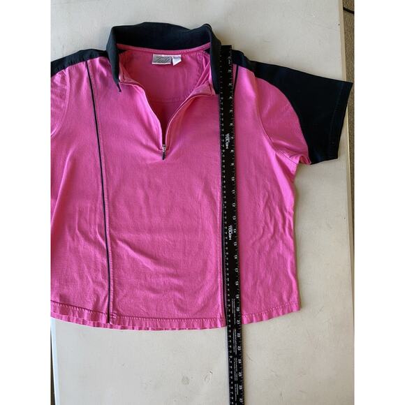 Tail Shirt Womens Size Medium Golf Polo White Label Pink & Black Pickleball Prep - Picture 6 of 9